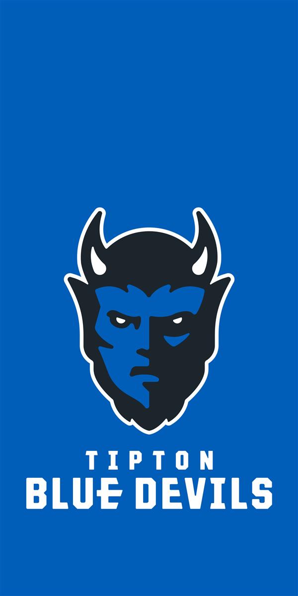 Blue wallpaper with Blue Devils logo